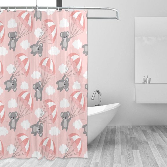 Shower Curtain, Hibiscus rose Waterproof Shower Curtain for Bathroom, Washable Bathroom Shower Curtain Set with Hooks Long Shower Curtain 72x72in Home Decor