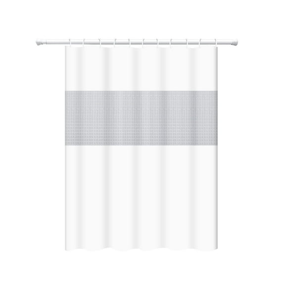 Shower Curtain Plastic Shower Curtain Set with Hooks Clear Top Window EVA Bathtub Curtain Water Proof Bath Curtain for Shower Bathroom