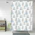 thumbnail image 1 of Shower Curtain, Playful Polar Bear Pals Waterproof Fabric Plastic Shower Curtain, Drying Fast Bathroom Curtain with 9 Buttonholes, Ruffle Shower Curtain 60x72in, 1 of 8