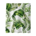 thumbnail image 1 of Shower Curtain Polyester Waterproof with Stereoscopic Tropical Leaf & Flower Print - Water-Repellent Bathroom Curtain with Hooks, Easy Care, 1 of 6