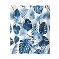 thumbnail image 1 of Shower Curtain Polyester Waterproof with Stereoscopic Tropical Leaf & Flower Print - Water-Repellent Bathroom Curtain with Hooks, Easy Care, 1 of 6