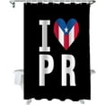 thumbnail image 1 of Shower Curtain Puerto Rico Flag Shower Curtains for Bathroom Decor Star Striped Heart I Love P R Shower Curtain Sets with Hooks Waterproof Fabric Bath Curtain Small Stall 36" X 72", 1 of 5