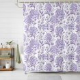 thumbnail image 1 of Shower Curtain Purple Hydrangea Shower Curtains for Bathroom Decor, Waterproof Polyester Shower Curtain Set with Hooks, Small Stall Size 36" x 72" Spring Floral Leaf, 1 of 9