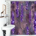 thumbnail image 1 of Shower Curtain Purple Lavender Polyester Waterproof Home Ration Curtain With Hook, 1 of 4