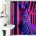 thumbnail image 1 of Shower Curtain Rainbow Animals Zebra Bath Curtain Polyester Fabric Bathroom Ration With Hooks, 1 of 4