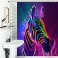 thumbnail image 1 of Shower Curtain Rainbow Animals Zebra Bath Curtain Polyester Fabric Bathroom Ration With Hooks, 1 of 4