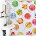 thumbnail image 1 of Shower Curtain Rainbow Lollipop Bathroom Waterproof Polyester Home Ration Curtain With Hook, 1 of 4