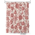 thumbnail image 1 of Shower Curtain Red Paisley Floral Bathroom Curtains with Hooks, Waterproof Fabric Retro Bohemian Flowers Bath Shower Curtains Set for Bathroom Bathtubs Decor 36x72 Inch, 1 of 8