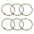thumbnail image 1 of Uxcell Shower Curtain Rings, 6 pack Carbon Steel Round Snap Shower Curtain Hooks Bronze, 2.95 inch, 1 of 5