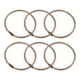 thumbnail image 1 of Uxcell Shower Curtain Rings, 6 pack Carbon Steel Round Snap Shower Curtain Hooks Copper, 2.95 inch, 1 of 5
