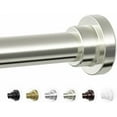 thumbnail image 1 of Shower Curtain Rod, 1" Diameter Heavy Duty Tension Shower Rod, Non Slip Adjustable 28-74 inch No Drill Shower Curtain Rods Spring Tension For Bathroom, Shower Stall, No Rust, Brushed Nickel, 1 of 6