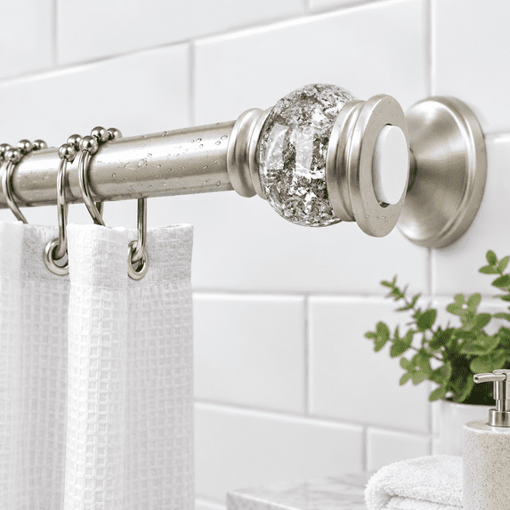 Shower Curtain Rod 27 To 60 Inch 1 Diameter For Bathroom No Drilling ...