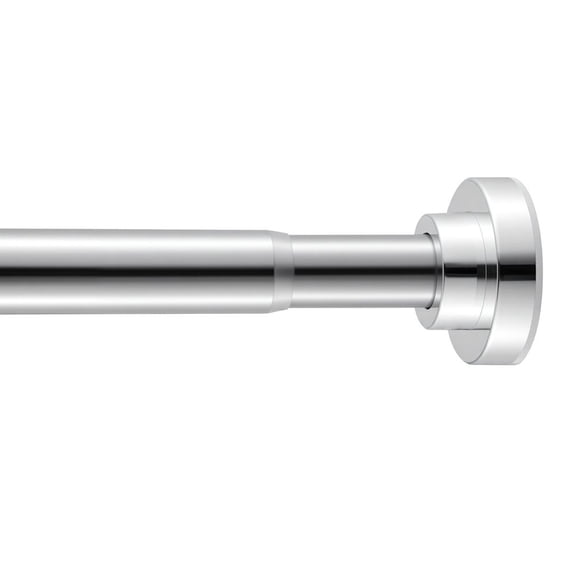 Shower Curtain Rod, 28-76 Inches, 1 Inch Diameter Adjustable Spring Tension Stainless Steel Telescoping Rod with Holders, No Drilling Non-Slip for Bathroom, Closet, Window, Room Divider, Silver