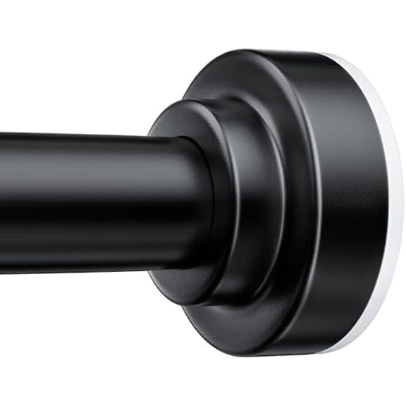 Shower Curtain Rod, 32-43 inch Adjustable Spring Tension Curtain Rod, Never Rust Anti-Slip Shower Curtain Rod for Bathroom, No Drilling, Never Collapse, Easy to Use, Black