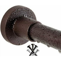 Shower Curtain Rod 43-73 Inches Matte Bronze, Rustproof and Non-Slip Spring Tension Rod for Window or Bathroom, Stainless Steel