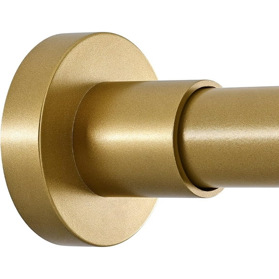 Shower Curtain Rod Adjustable 18-78 Inch, Stainless Steel Spring Tension Shower Rod No Drilling Non Slip, Sunset Gold