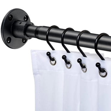 ALEAVIC Rust-Proof Adjustable Curved Shower Rod Set, Stainless Steel ...