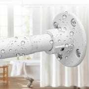 AEASKIEY Shower Rods for Bathroom, Adjustable 29-62" Heavy Duty Shower Curtain Rod for Bathroom, Doorway, Laudry Room, White