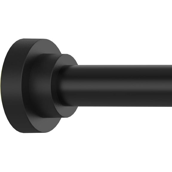 Shower Curtain Rod, Heavy Duty Tension Shower Rod, Non Slip Adjustable 26-75 inch No Drill Shower Curtain Rods Spring Tension for Bathroom, Shower Stall, Black Shower Curtain Rod