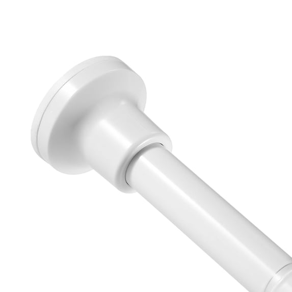 Shower Curtain Rod No Drill, 31-76 Inch Shower Rod, 1 Inch Diameter Adjustable Spring tension Metal Telescopic Rod, Easy Installation for Bathroom Shower Stall, RV, No Rustt (White)