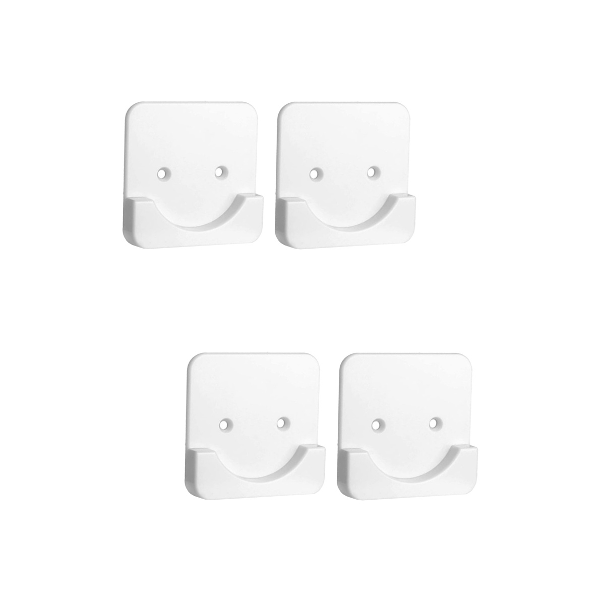 Shower Curtain Rod Pole Retainer 2 Pairs Telescopic Universal Plastic