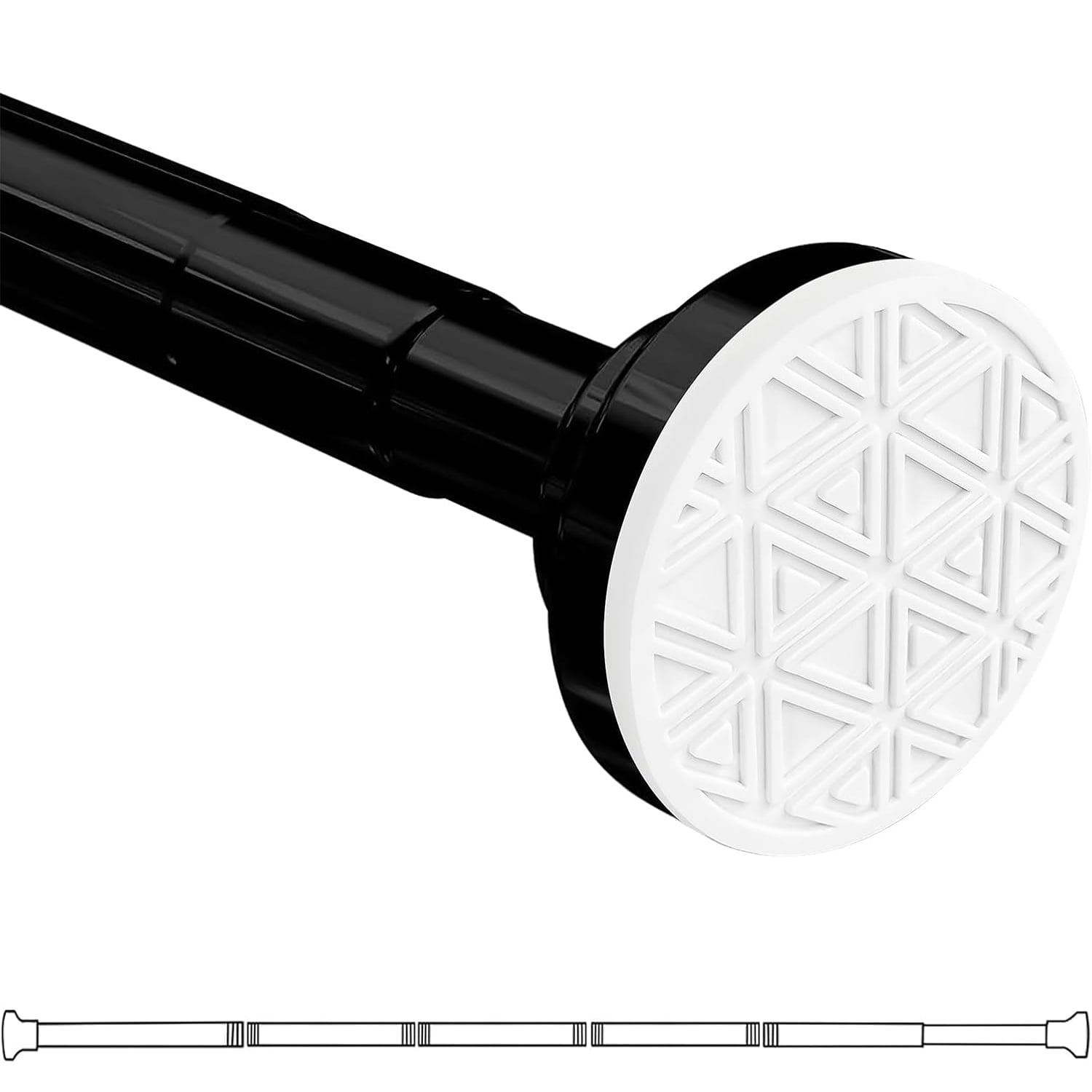 Drapery Rod Splice Shower Curtain Rod extendable(18-78Inch), Splice mounting design, Non ...