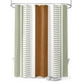 thumbnail image 1 of Shower Curtain Sage Green Boho Shower Curtains for Bathroom, Waterproof Polyester Shower Curtain Set with Hooks, Extra Long 72" x 96" Brown Stripes Bohemian Style, 1 of 6