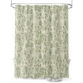 thumbnail image 1 of Shower Curtain Sage Green Floral Branch Bathroom Curtains with Hooks, Waterproof Fabric Vintage Flower Thread Bath Shower Curtains Set for Bathroom Bathtubs Decor 72x72 Inch, 1 of 8