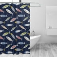 thumbnail image 1 of Shower Curtain, Sardine Washable Shower Curtain for Bathroom, Waterproof Bathroom Shower Curtain Set with Hooks Long Shower Curtain 72x72in Home Decor, 1 of 7
