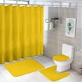 thumbnail image 1 of Shower Curtain Set 4 Piece include Shower Curtain and Rugs and Non Slip U Shaped Toilet Rugs Luxury Bathroom Decor Gold, 1 of 5