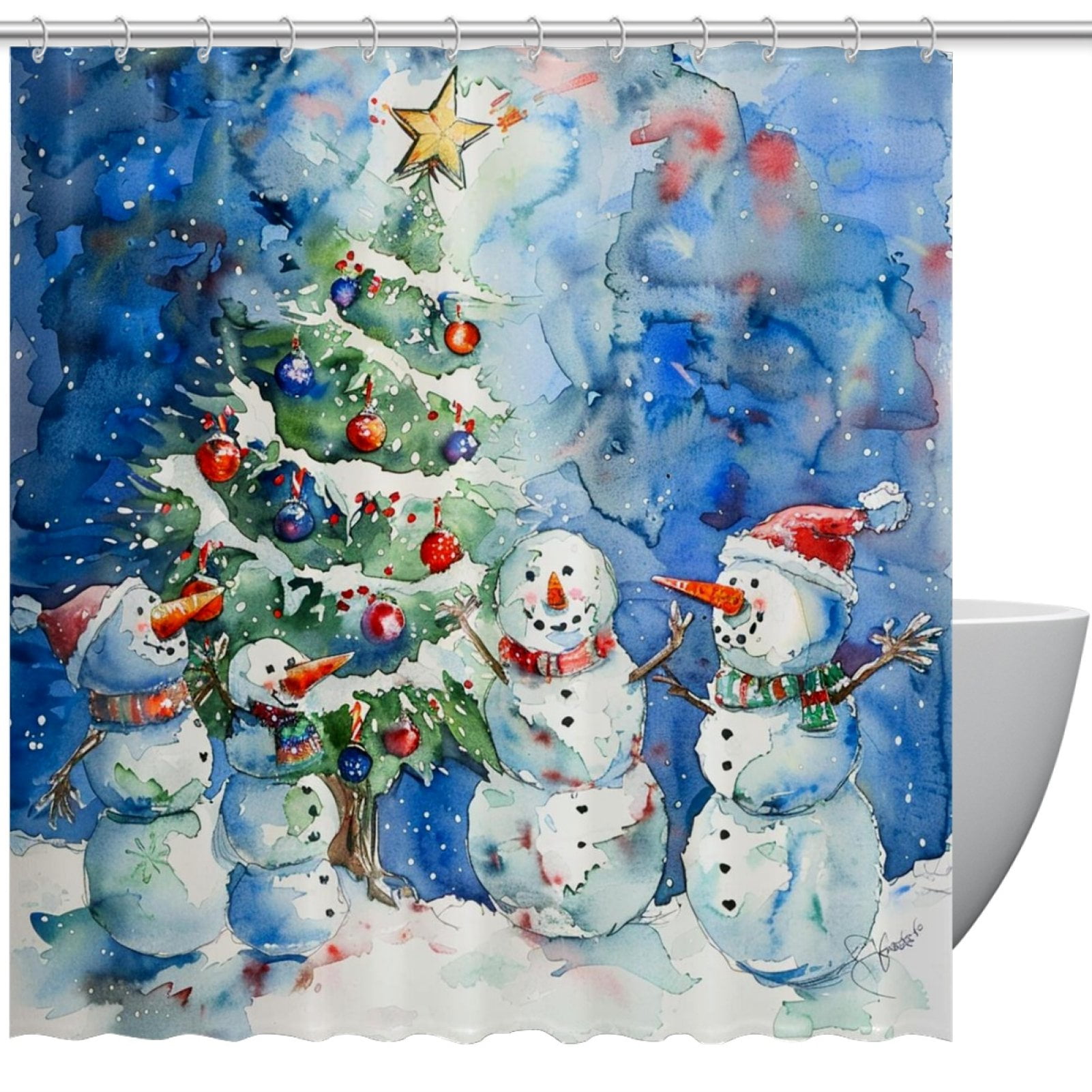 Shower Curtain Set,Farmhouse Shower Curtains for Bathroom,72x72 in