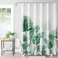 thumbnail image 1 of Shower Curtain Set Tropical Plant Shower Curtain for Bathroom Green Shower Curtain Odorless Washable Bathroom Curtain for Hotels and Bathtubs, Standard Size 72"x72", 1 of 6