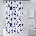 thumbnail image 1 of Shower Curtain Set Watercolor Blue Airplanes Home Decoration Bathroom Accessories Bath Shower Curtains Liner with 12 Hooks for Kids Bathroom, 1 of 7