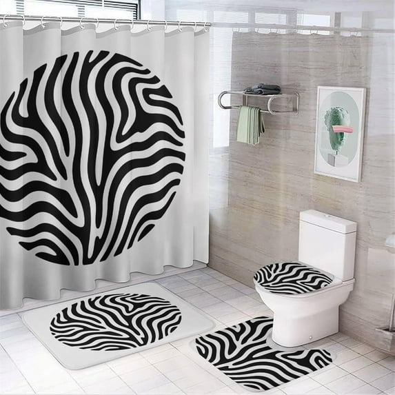 Shower Curtain Sets Aesthetic, Beige Floral Leaf Pattern Printed on Bathroom Rug and Shower Curtain Sets, Suitable for Small Bathroom Gym Guest Bath, 72 x 72 inches