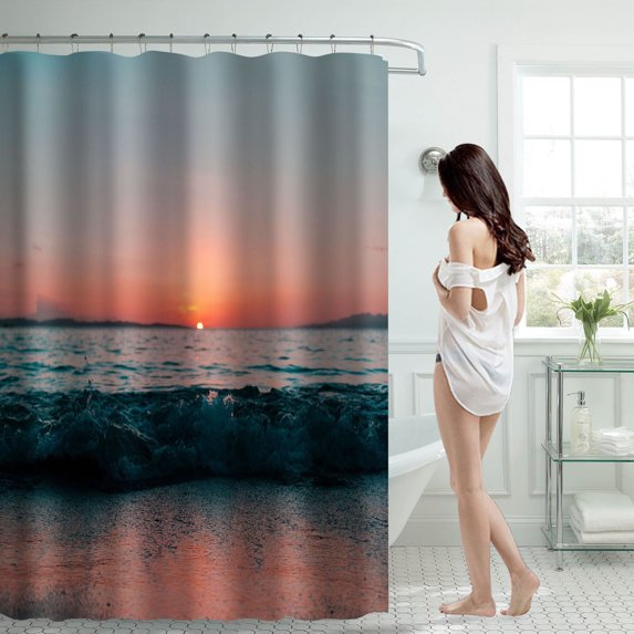 Shower Curtain,Shower Curtain 70x70 Inch With 12 Plastic Hooks Waterproof Shower Curtain Bathroom Heavy Side Shower Curtain Machine Washable Quick Dry