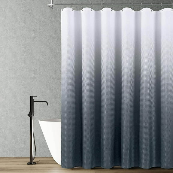 Shower Curtain, Shower Curtains for Bathroom, Extra Long Shower Curtains - Waffle Textured Fabric Shower Curtains for Bathroom, 72x72"