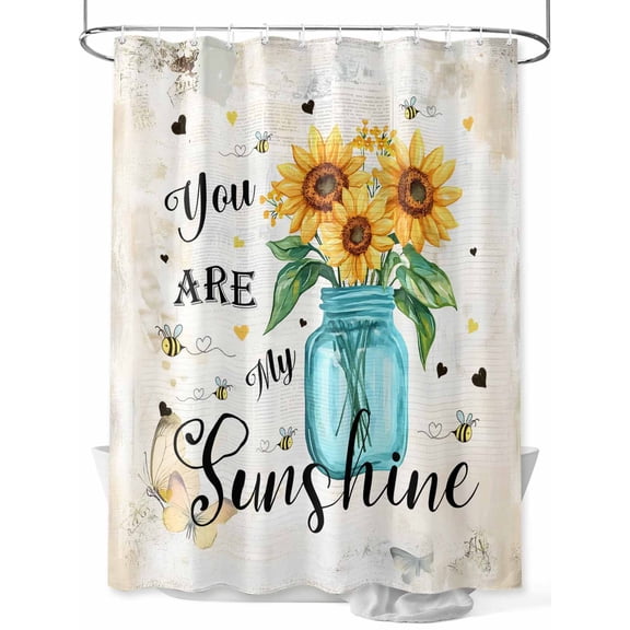 Shower Curtain Shower Curtains for Bathroom, Waterproof Polyester Shower Curtain Set with Hooks, Small Stall Size 36" x 72"
