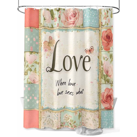 Shower Curtain Shower Curtains for Bathroom, Waterproof Polyester Shower Curtain Set with Hooks, Small Stall Size 36" x 72"