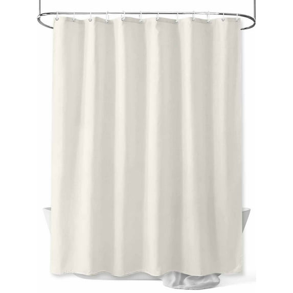 Shower Curtain Solid Color Shower Curtains for Bathroom, Waterproof Polyester Shower Curtain Set with Hooks, Standard Size 66" x 72" Apricot