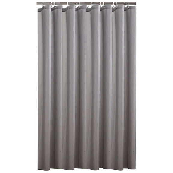 Shower Curtain | Solid Color Thickened Polyester Fabric | Waterproof Bathroom & Door Curtain with Metal Grommets