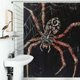 thumbnail image 1 of Shower Curtain Spider And Spiderweb Polyester Waterproof Home Ration Curtain With Hook, 1 of 4