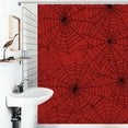 thumbnail image 1 of Shower Curtain Spider Web Pattern Polyester Waterproof Home Ration Curtain With Hook, 1 of 4