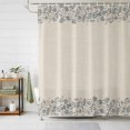 thumbnail image 1 of Shower Curtain Spring Floral Line Art Shower Curtains for Bathroom Decor, Waterproof Polyester Shower Curtain Set with Hooks, Standard Size 72" x 72" Linen Texture, 1 of 9