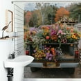 thumbnail image 1 of Shower Curtain Spring Summer Vintage Truck Pickup Wild Flowers Bath Curtain Polyester Fabric Bathroom Ration With Hooks, 1 of 4