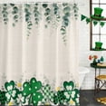 thumbnail image 1 of Shower Curtain, St. Patrick's Day Shamrock Eucalyptus Leaves Waterproof Shower Curtain Set with Hooks for Bathroom Showers,Stalls and Bathtubs,60x72In Lucky Clovers, 1 of 9