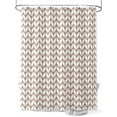 thumbnail image 1 of Shower Curtain, Striped Abstract Chevron Pattern Brown Line Washable Shower Curtain with Hooks Bath Decor Fabric Shower Curtains for Bathroom, Hotel, Stalls, Bathtubs, 72x72 Inch, 1 of 6