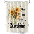 thumbnail image 1 of Shower Curtain Sunflower Vase Shower Curtains for Bathroom, Waterproof Polyester Shower Curtain Set with Hooks, Extra Long 72" x 78" My Sunshine Bee Vintage, 1 of 6
