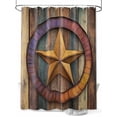thumbnail image 1 of Shower Curtain Texas Stars Country Shower Curtains for Bathroom, Waterproof Polyester Shower Curtain Set with Hooks, Extra Long 72" x 96" Vintage Wood Grain, 1 of 6