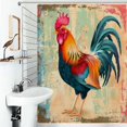 thumbnail image 1 of Shower Curtain The Rooster Bright Colors Bathroom Waterproof Polyester Home Ration Curtain With Hook, 1 of 4