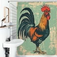 thumbnail image 1 of Shower Curtain The Rooster Bright Colors Bathroom Waterproof Polyester Home Ration Curtain With Hook, 1 of 4